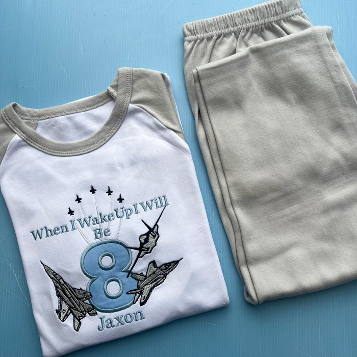 Fighter Jet Inspired Birthday Pyjamas