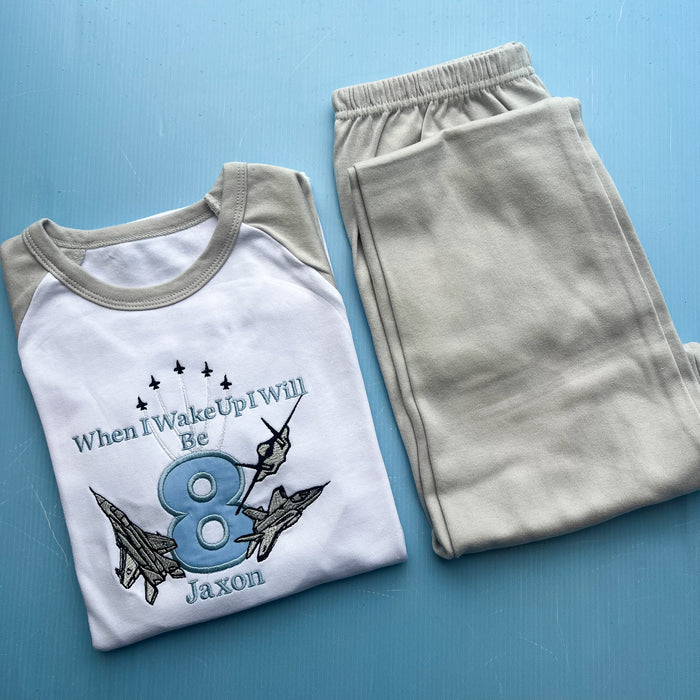 Fighter Jet Inspired Birthday Pyjamas
