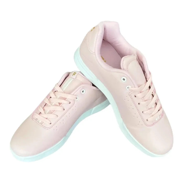 FILA Pink Wisteria Lace Up Sneakers with white rubber sole women’s size 8.5