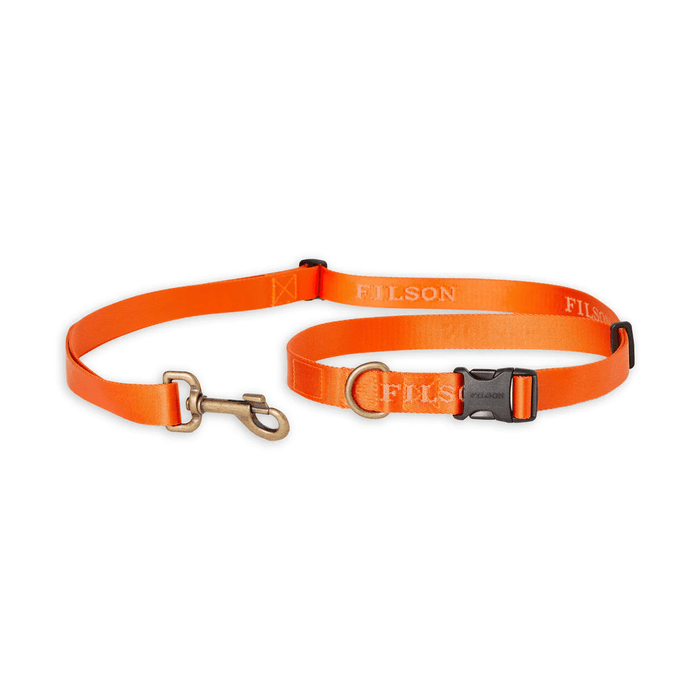 Filson Adjustable Nylon Leash Filson Flame Dog Leashes Rivers and Glen Trading Co