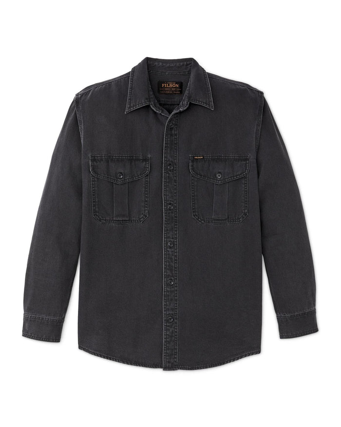 Filson Denim Guide Shirt Filson Men's Long Sleeve Button Down Shirts Rivers and Glen Trading Co