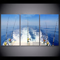 Fishing Rod Blue Sea Wall Art Decor Canvas Printing - BlueArtDecor