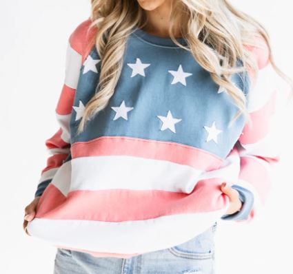 Flag Crew Neck Sweatshirt