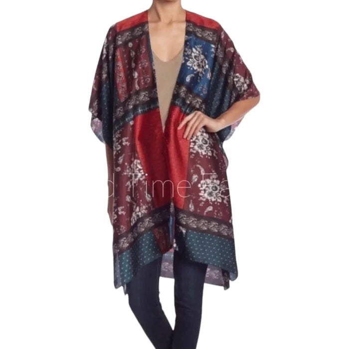 Floral Patchwork Kimono Robe