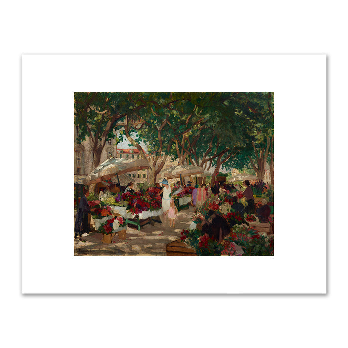 Ethel Carrick, Flower market, Nice, c. 1926, Art Gallery of New South Wales. Fine Art Prints in various sizes by Museums.Co