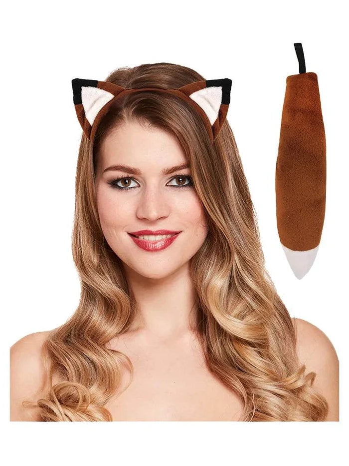 Fox Ears & Tail Set - thefancydress.co.uk