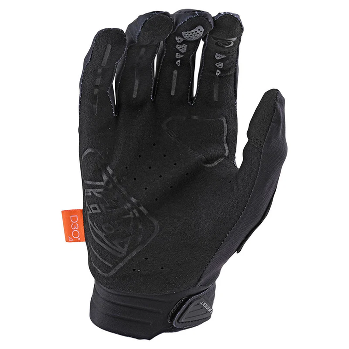Black glove with logo on a white background