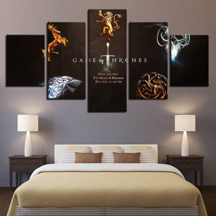 Game Of Thrones TV Series Wall Art Canvas Printing - BlueArtDecor