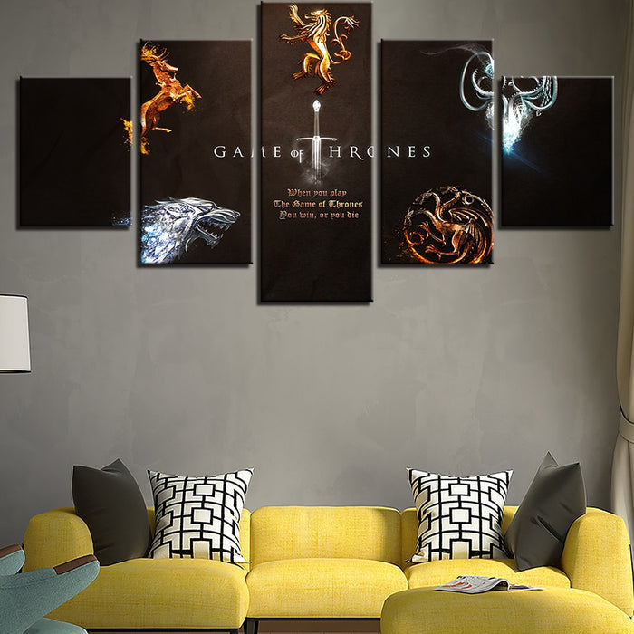 Game Of Thrones TV Series Wall Art Canvas Printing - BlueArtDecor