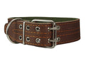 Genuine Leather Dog Collar, Padded, Brown 1.75" Wide. Fits 23"-27" neck size Great Dane Newfoundland