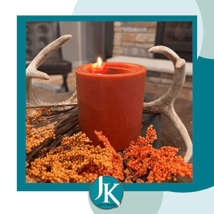 Gingered Pumpkin Spiral Candle