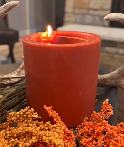 Gingered Pumpkin Spiral Candle