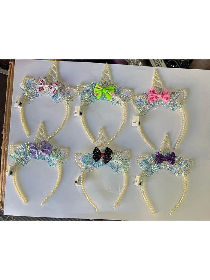 Girls Assorted Beaded Light Up Party Headband - thefancydress.co.uk
