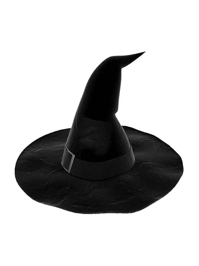 Girls Black Witch Costume With Hat - thefancydress.co.uk