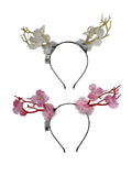 Girls Light Up Flower Antler Headband - thefancydress.co.uk