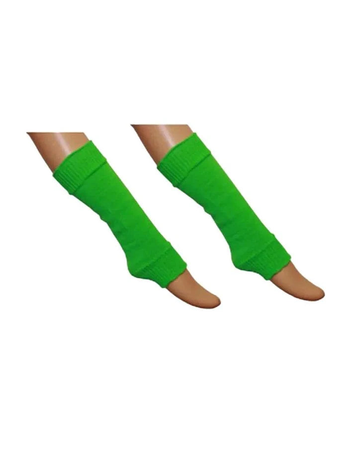 Girls Neon Legwarmers - thefancydress.co.uk