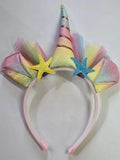 Girls Pastel Unicorn Flower Headband - thefancydress.co.uk