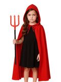 Girls Red Devil Cape & Fork Set