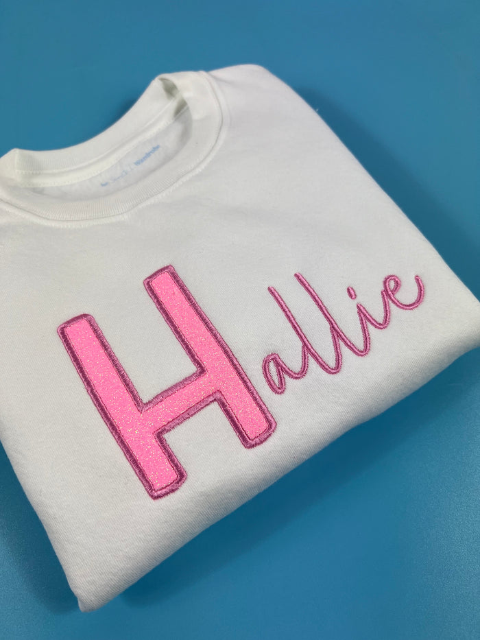 Glitter inital jumper