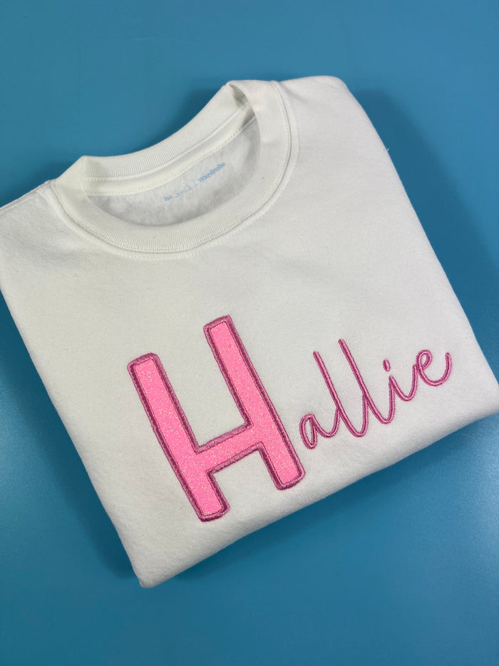 Glitter inital jumper
