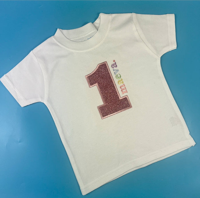 Glitter Number with Name