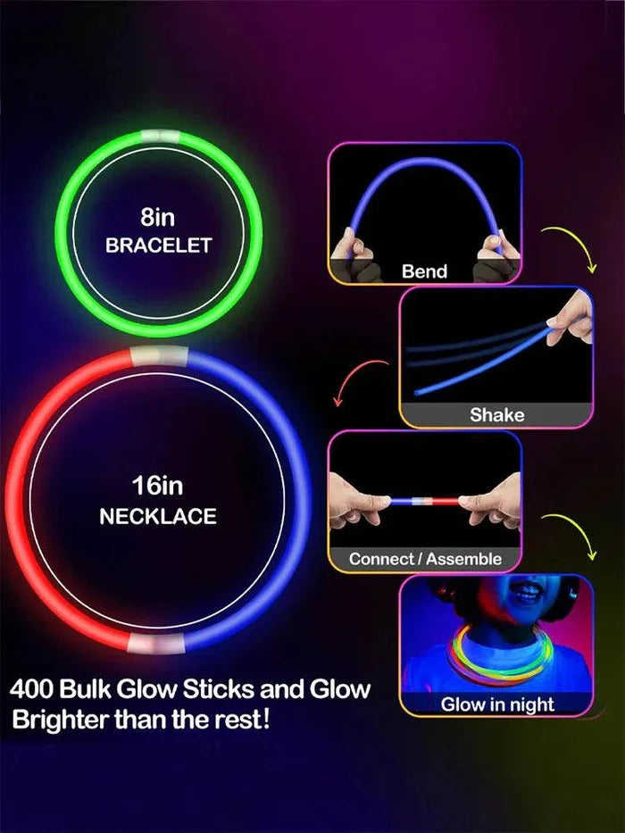 Glow Stick Bracelets (24 Pcs) - thefancydress.co.uk