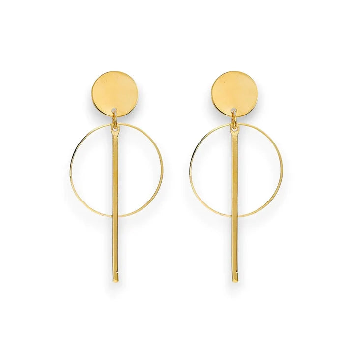 Gold Contemporary Post Earrings