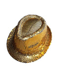 Gold Sequin Retro Gangster Party Hat - thefancydress.co.uk
