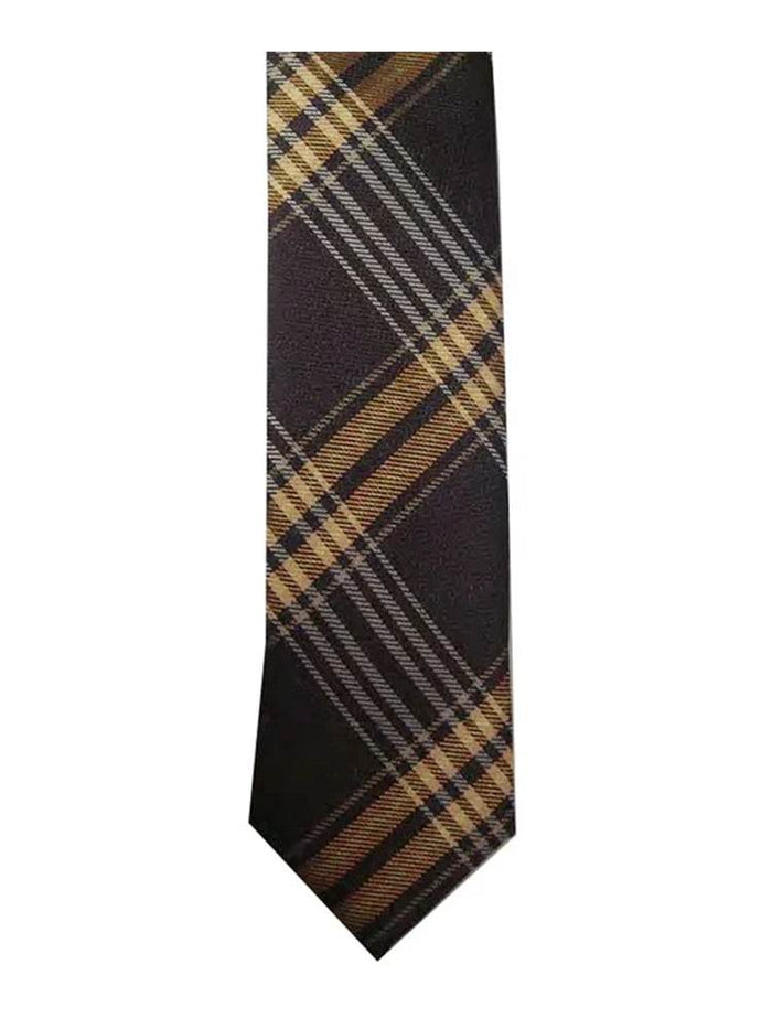 Gold Tartan Neck Tie