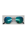 Golden Frame Green Glasses - thefancydress.co.uk