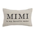 Grandma Name Striped Pillow