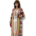 Granny Square Crochet Long Cardigan with Hood full length open stitch womans patchwork long colorful floral duster jacket