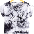 Graphic Tie Dye Crop Baby Tee  Marilyn Monroe medium