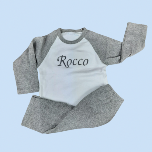 Grey block pyjamas