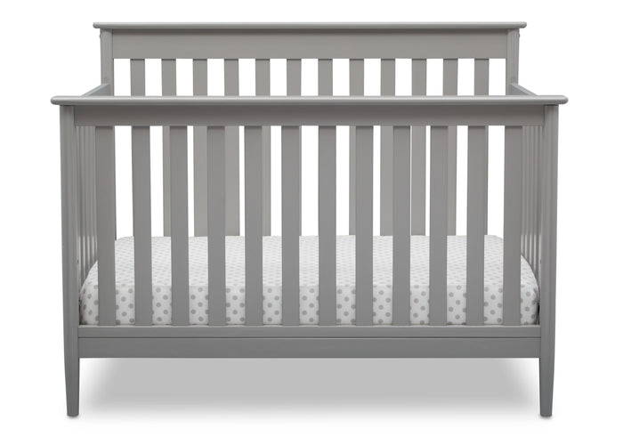 Delta Children Grey (026) Greyson Signature 4-in-1 Crib, front view, a2a