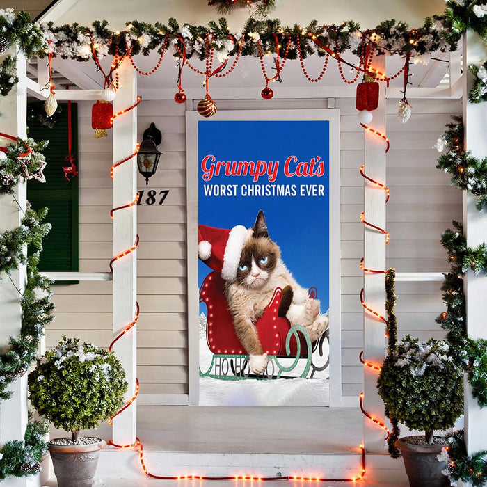 Grumpy Cat Door Cover Grumpy Cat Sleigh