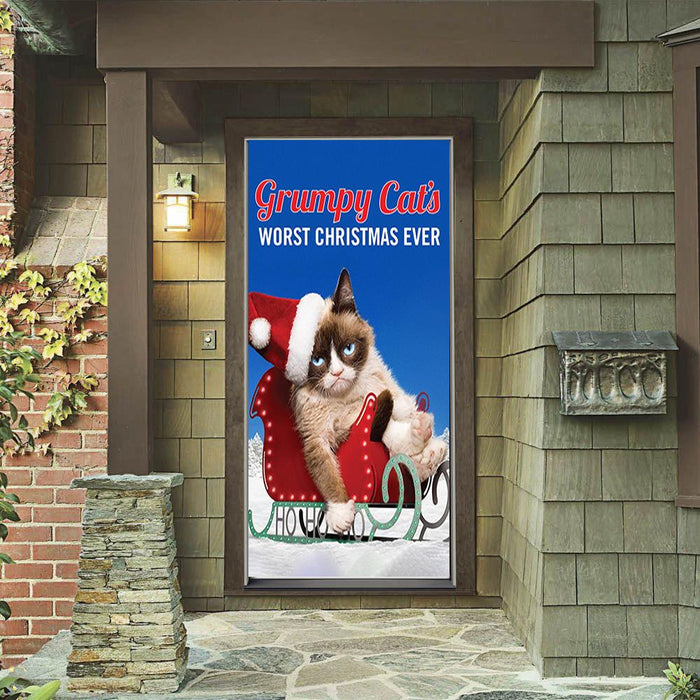 Grumpy Cat Door Cover Grumpy Cat Sleigh