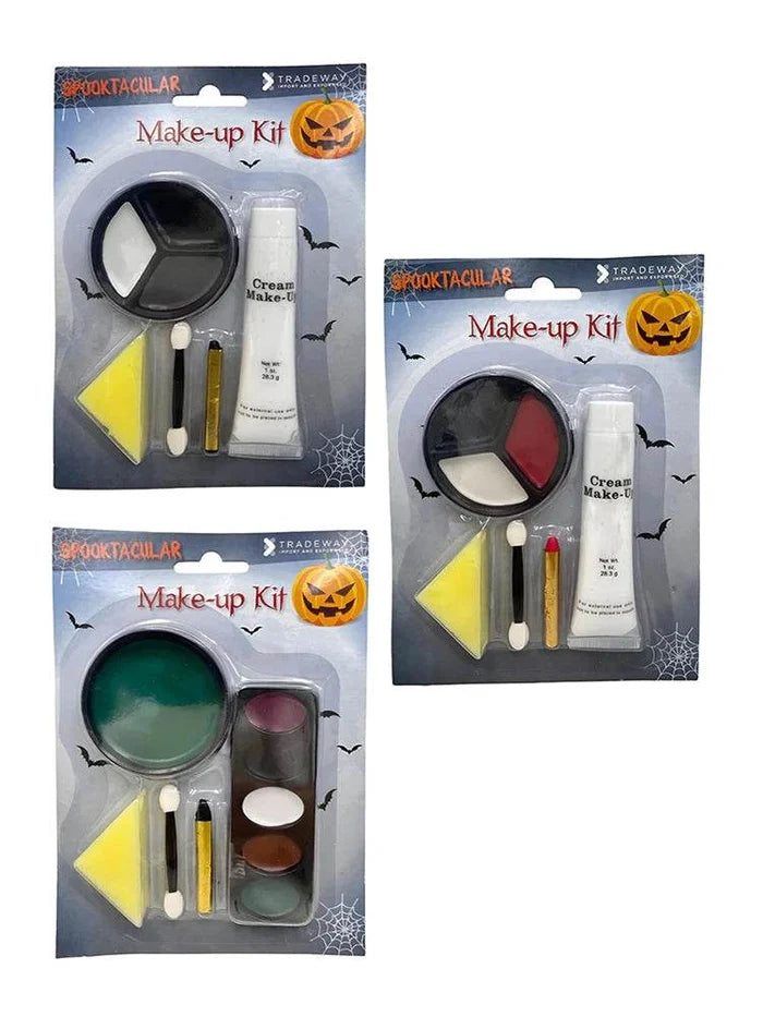 Halloween Face Paint Makeup Kit Of Vampire, Zombie & Witch - thefancydress.co.uk