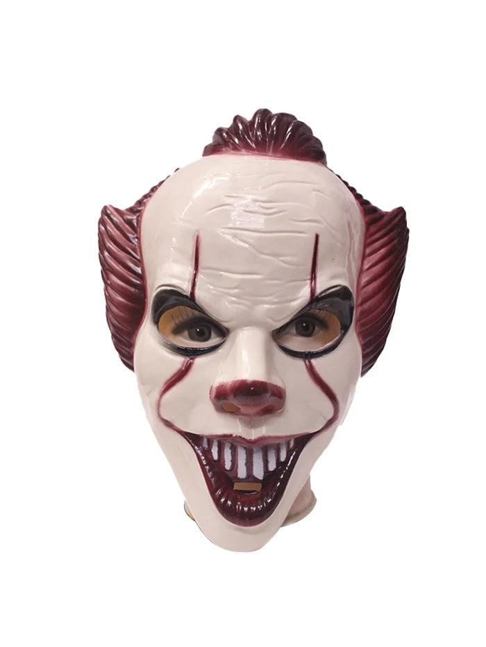 Halloween Killer Clown Mask & Costume
size small and medium
colour Red And  white
