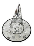 Halloween Silver & Golden Prints Witch Hat - thefancydress.co.uk
