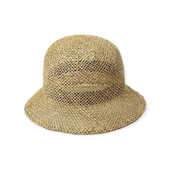 Sun Hat Hand Woven Seagrass Bucket Hat - Wild Time Fashion