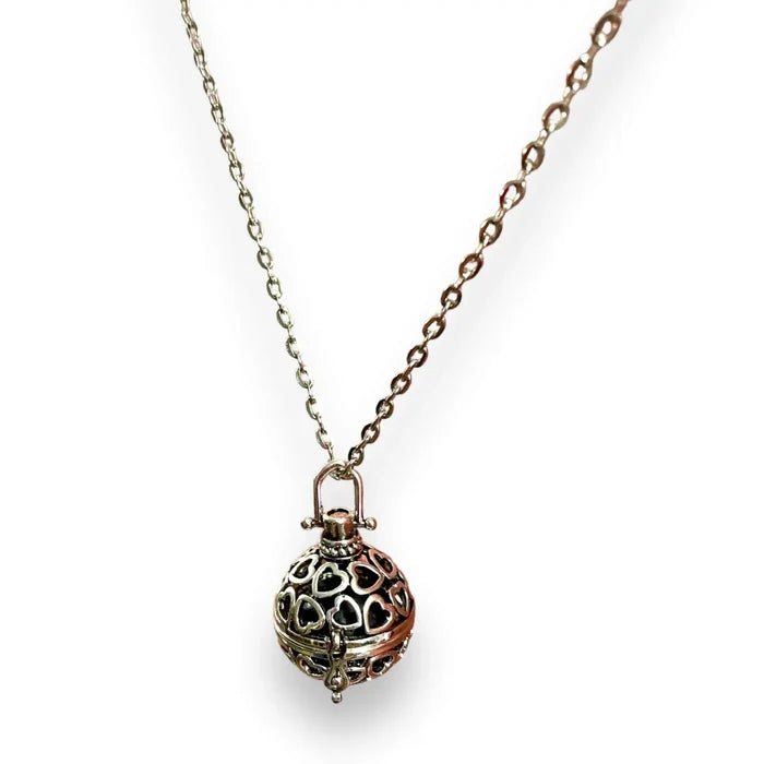 Heart Chime Ball Pendant Necklace- Wild Time Fashion