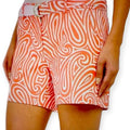 High Waisted Pink Abstract Chino Shorts - Wild Time Fashion