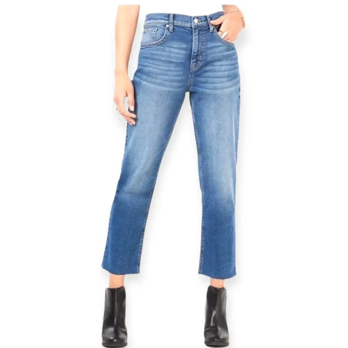 High Rise Straight Crop Jeans