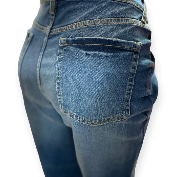 High Rise Straight Crop Jeans