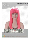 Hot Pink Long Bob Wig - thefancydress.co.uk