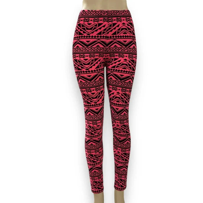 Chic Mid Rise Tribal Ankle Leggings