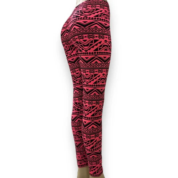 Chic Mid Rise Tribal Ankle Leggings