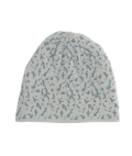 Knitted beanie with a subtle pattern on a transparent background
