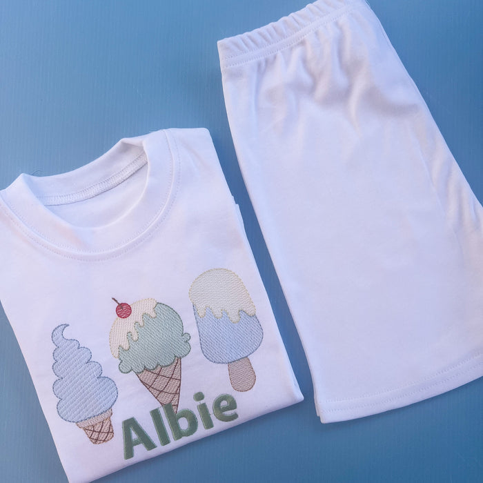 Ice Cream Short Set | Pyjamas | T-Shirt